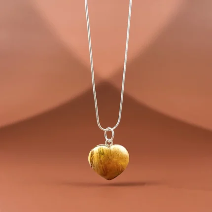 Širdies gintaro pakabukas Saldi meilė