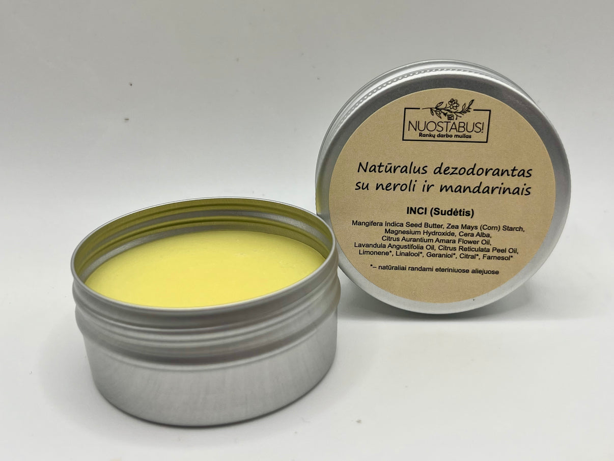 Natūralus dezodorantas su neroliu ir mandarinais Natūralus dezodorantas su neroliu ir mandarinais