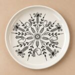 Keraminė lėkštė „Liaudies ornamentai“ - Image 2